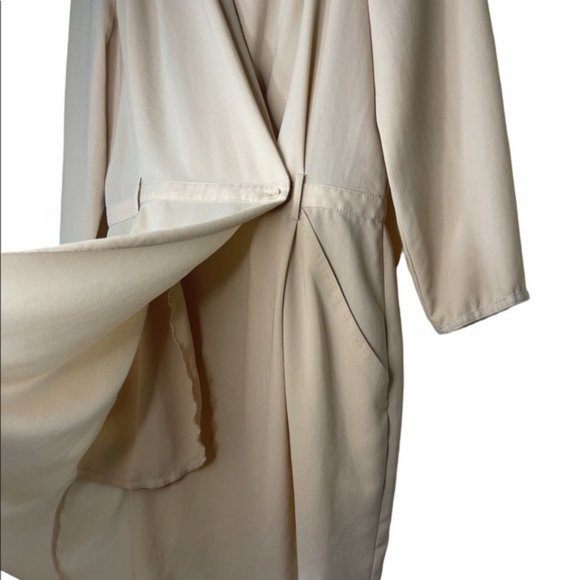 Artiza Wilfred | Elegant Blush Pink Wrap Dress | 4 - Picture 6 of 9